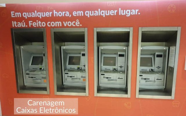 Shopping Tamboré - Troca de Adesivos - Caixas Eletrônicos